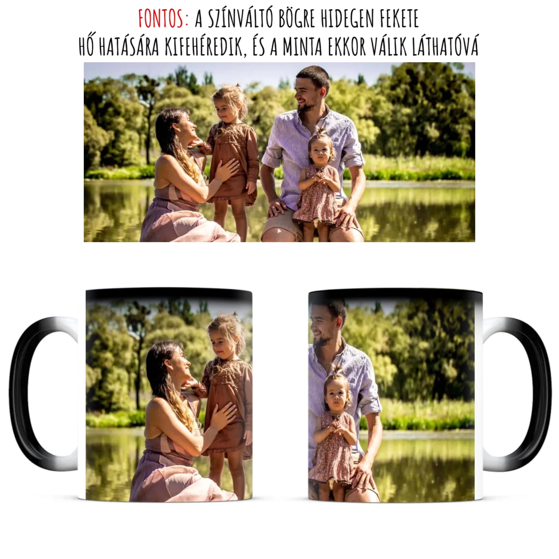 egyedi panoráma fényképes bögre színváltó