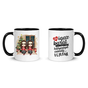 egyedi chibi karakteres bögre szerelmes pároknak karácsonyi