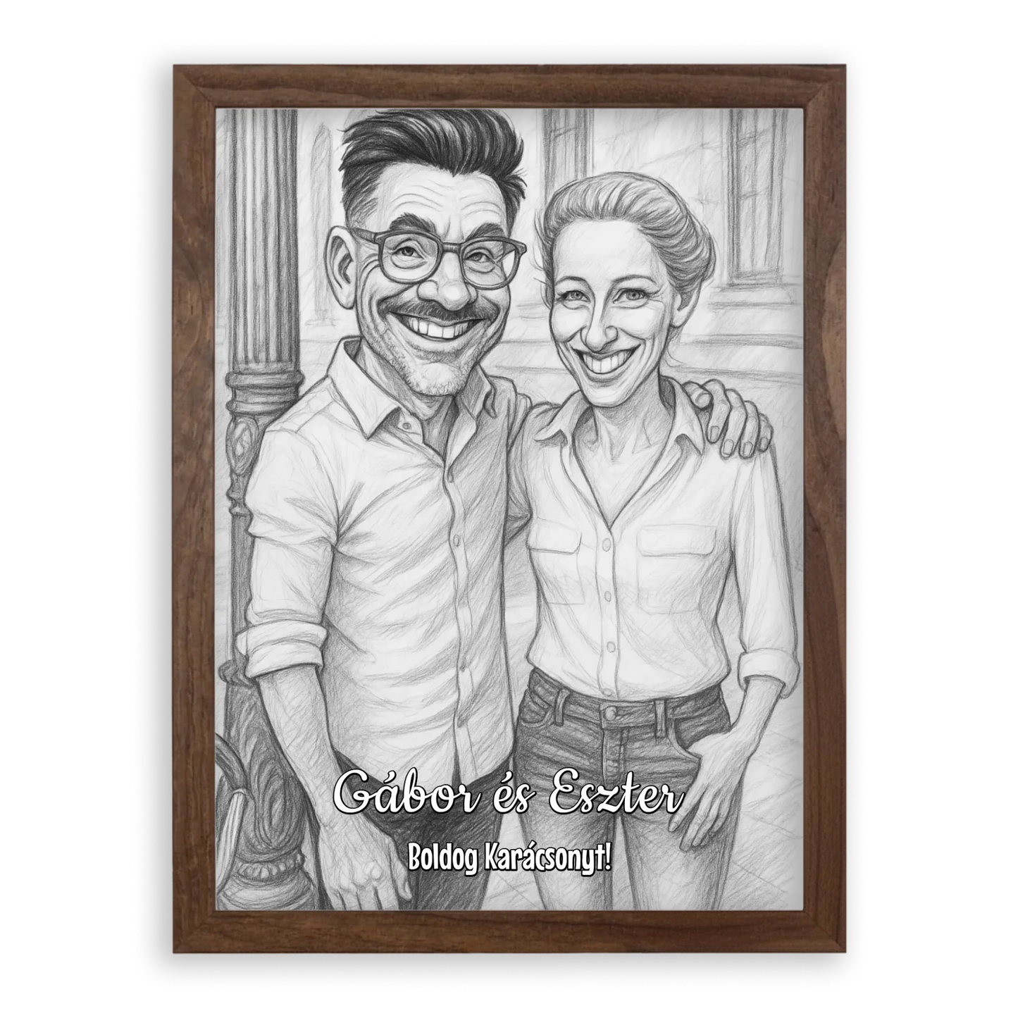 Egyedi Születésnapi/Évfordulós Fotókollázs (1-9 évig) - Falikép-A3-dió-képkerettel