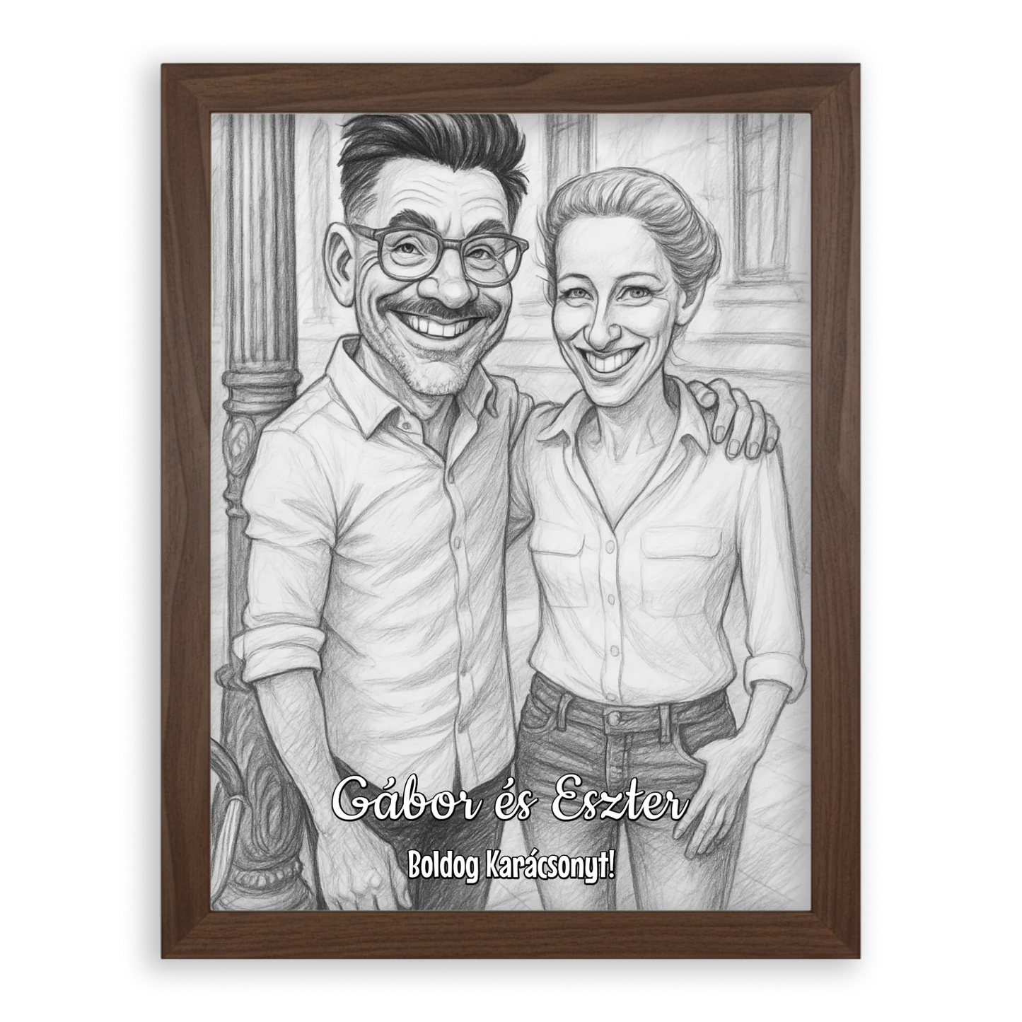 Egyedi Születésnapi/Évfordulós Fotókollázs (1-9 évig) - Falikép-dió-képkerettel