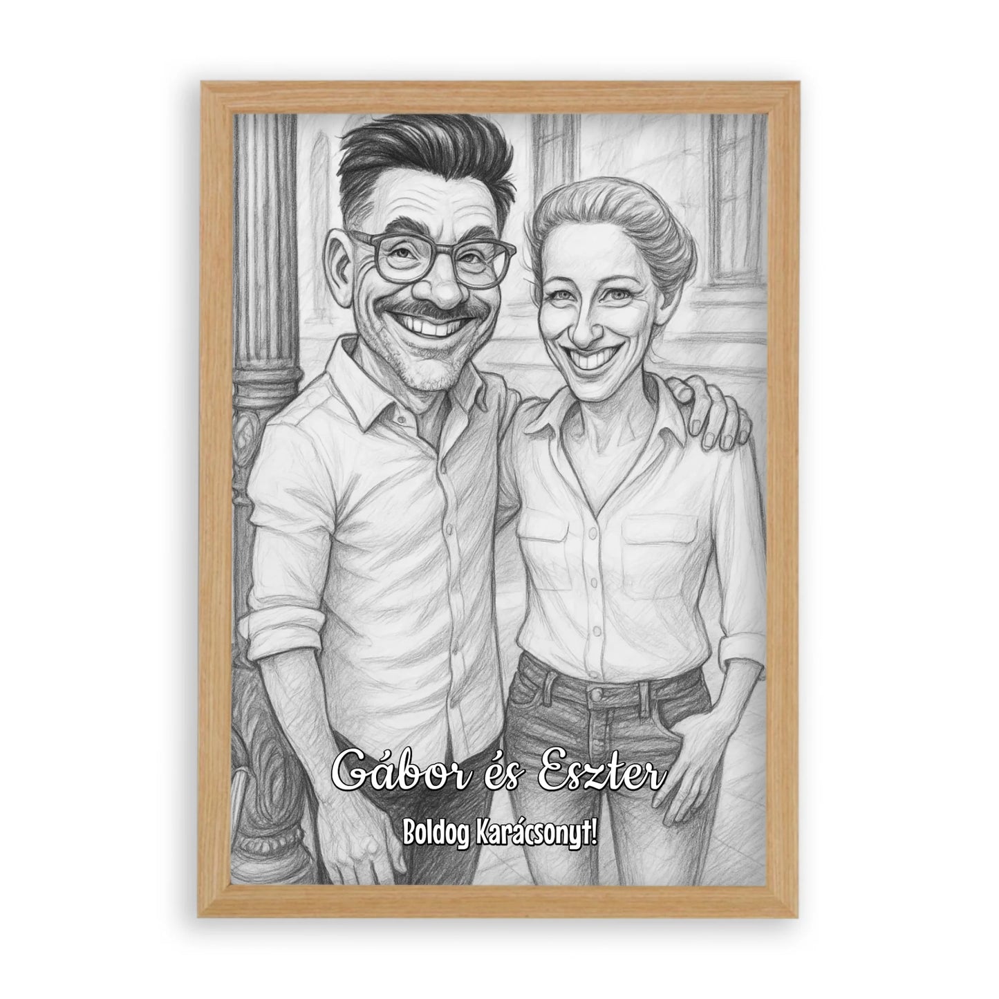 Egyedi Születésnapi/Évfordulós Fotókollázs (1-9 évig) - Falikép-dió-képkerettel