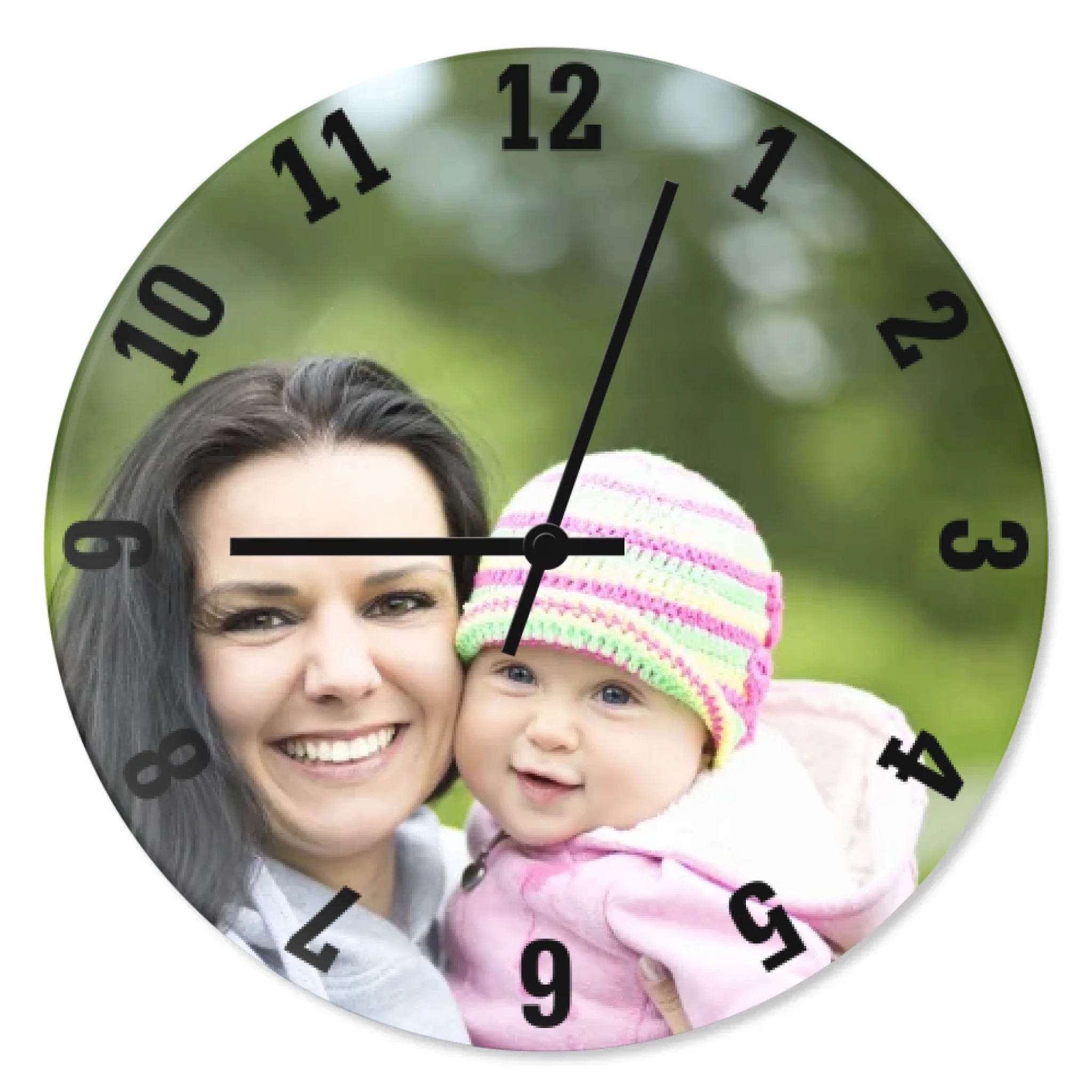 egyedi fényképes üveg falióra