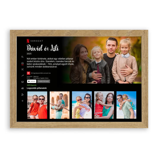 Egyedi Fényképes Netflix Falikép - Fotókollázs