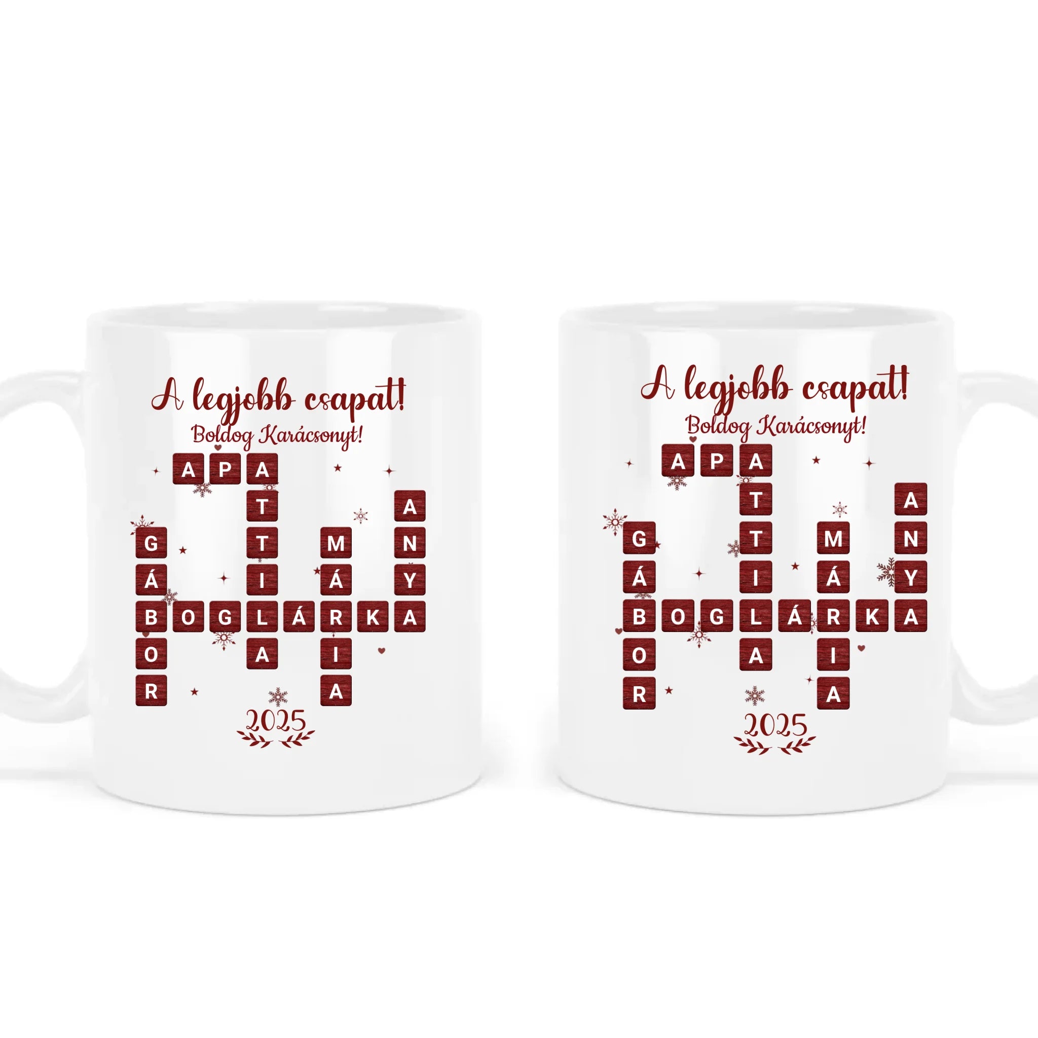 egyedi chibi karakteres bögre szerelmes pároknak karácsonyi