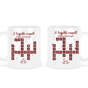 egyedi chibi karakteres bögre szerelmes pároknak karácsonyi