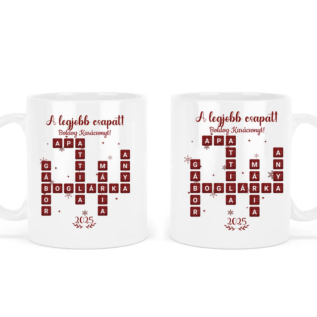 A Legjobb Csapat - Egyedi Szókirakó Bögre