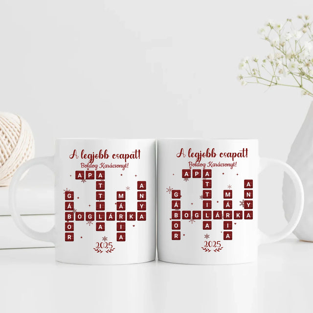 A Legjobb Csapat - Egyedi Szókirakó Bögre