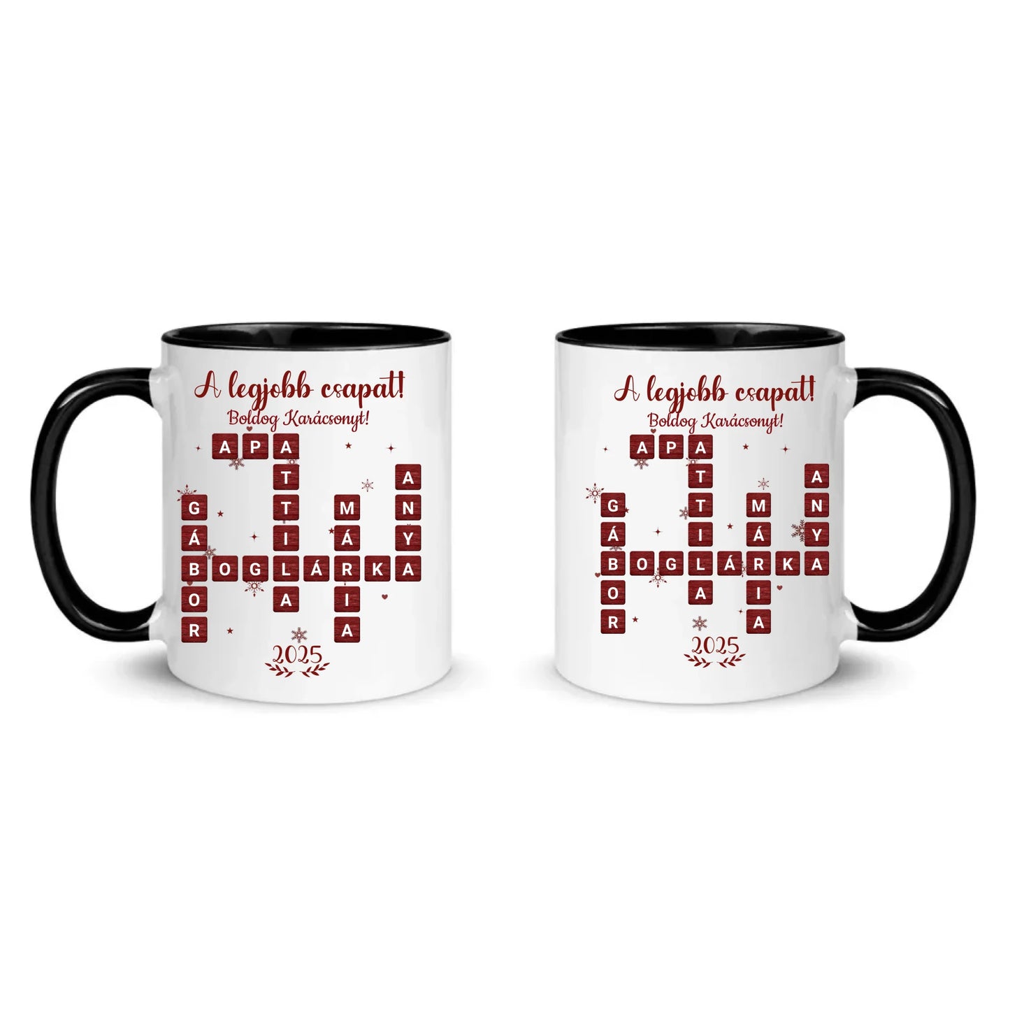 egyedi chibi karakteres bögre szerelmes pároknak karácsonyi