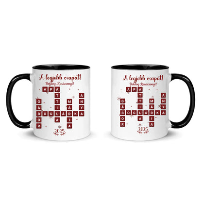 egyedi chibi karakteres bögre szerelmes pároknak karácsonyi