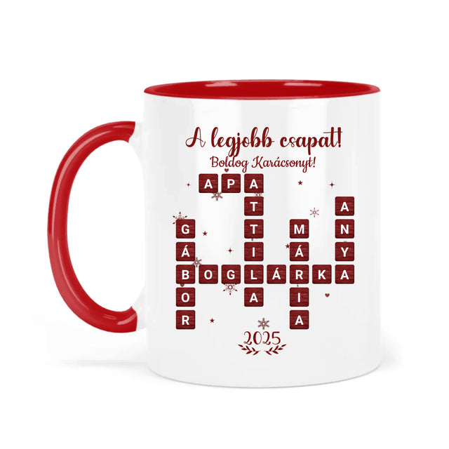 A Legjobb Csapat - Egyedi Szókirakó Bögre