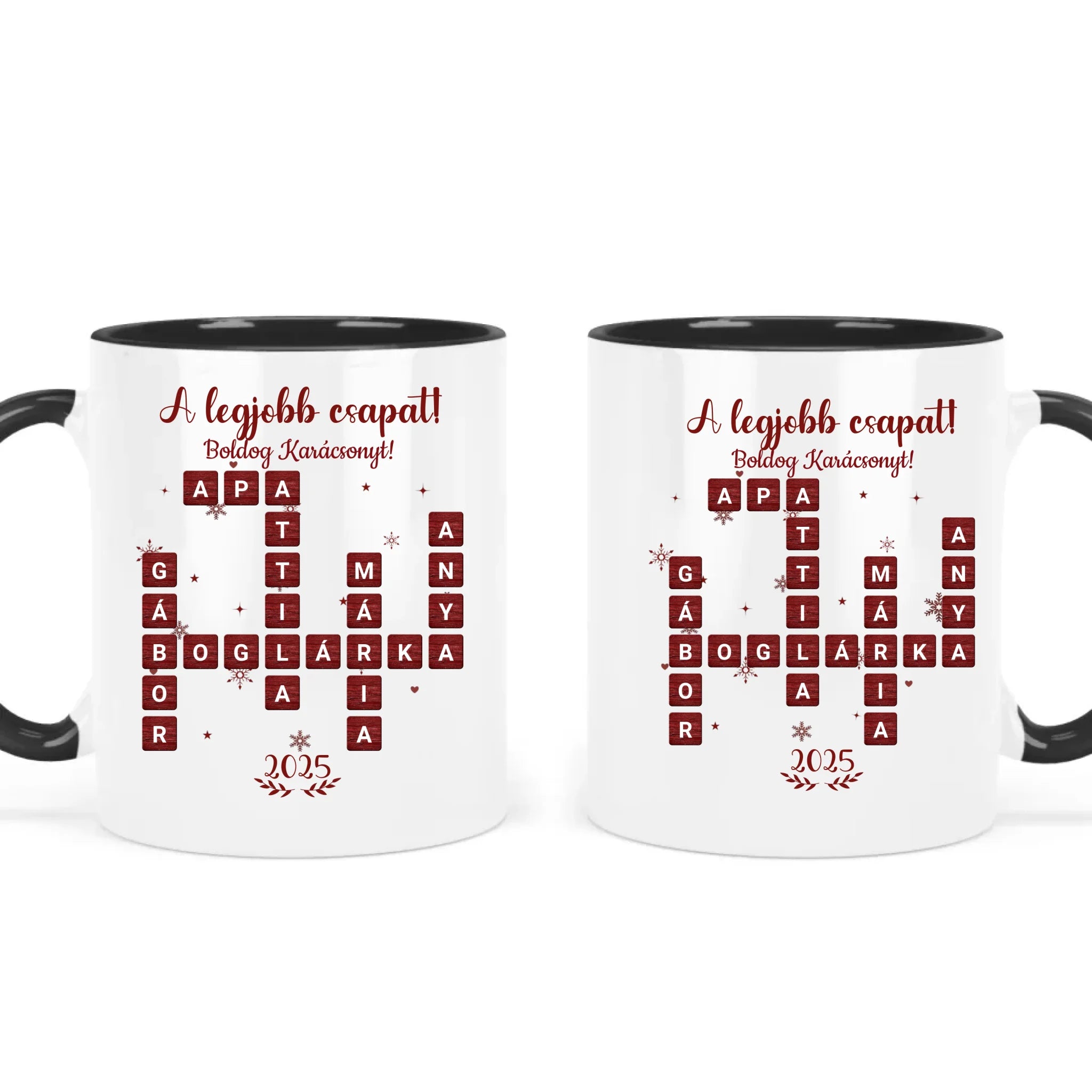 egyedi chibi karakteres bögre szerelmes pároknak karácsonyi