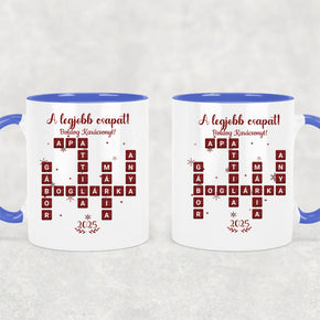 egyedi chibi karakteres bögre szerelmes pároknak karácsonyi