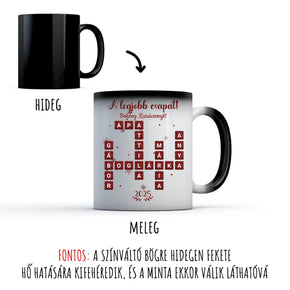 egyedi chibi karakteres bögre szerelmes pároknak karácsonyi