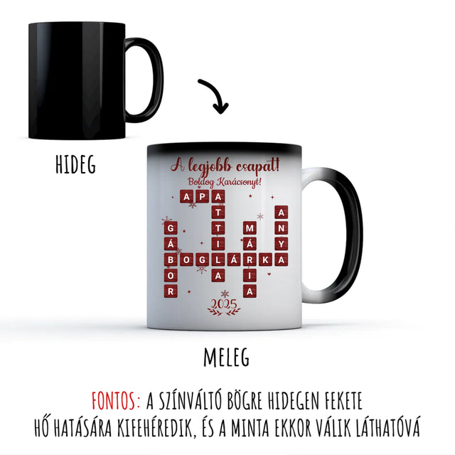 A Legjobb Csapat - Egyedi Szókirakó Bögre