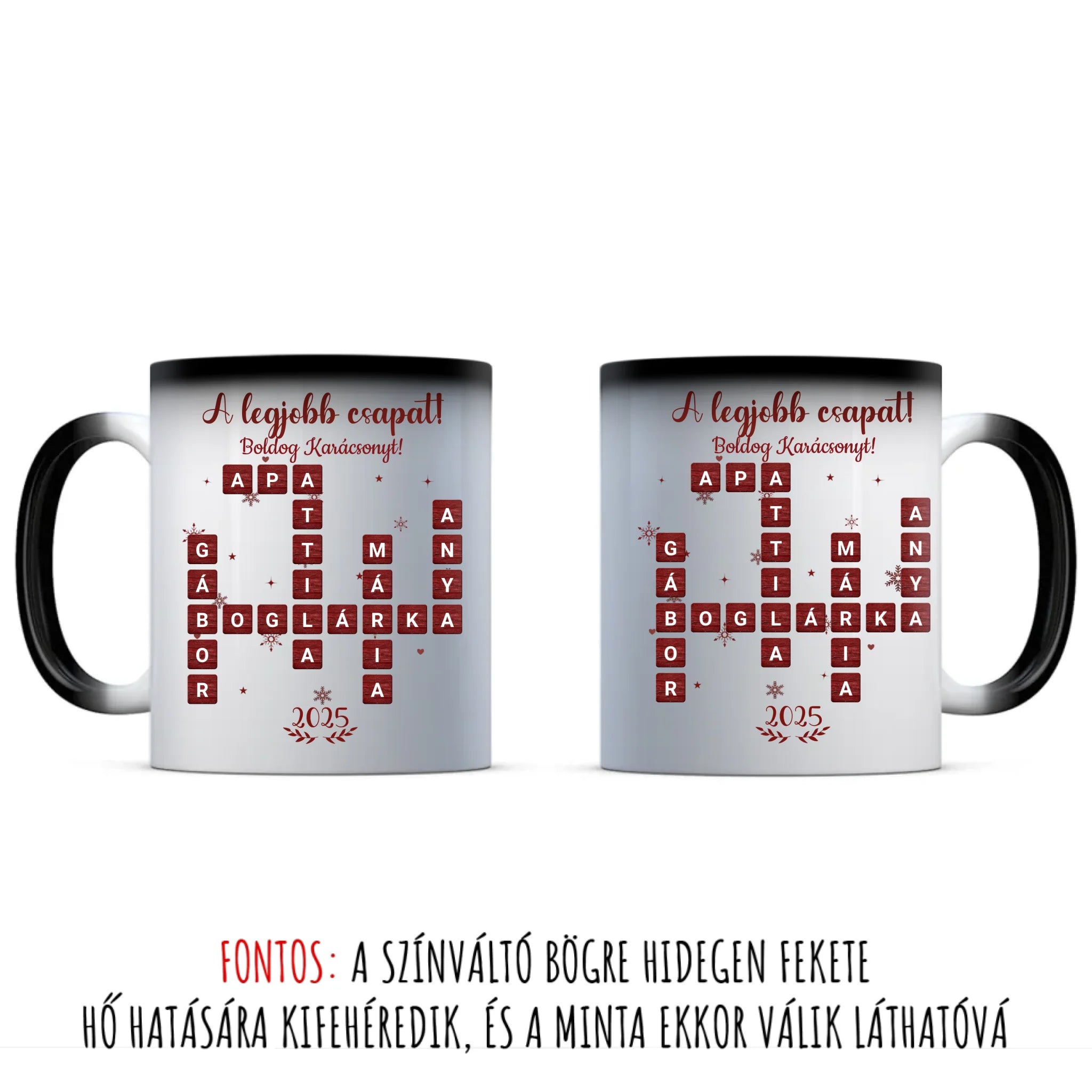 egyedi chibi karakteres bögre szerelmes pároknak karácsonyi