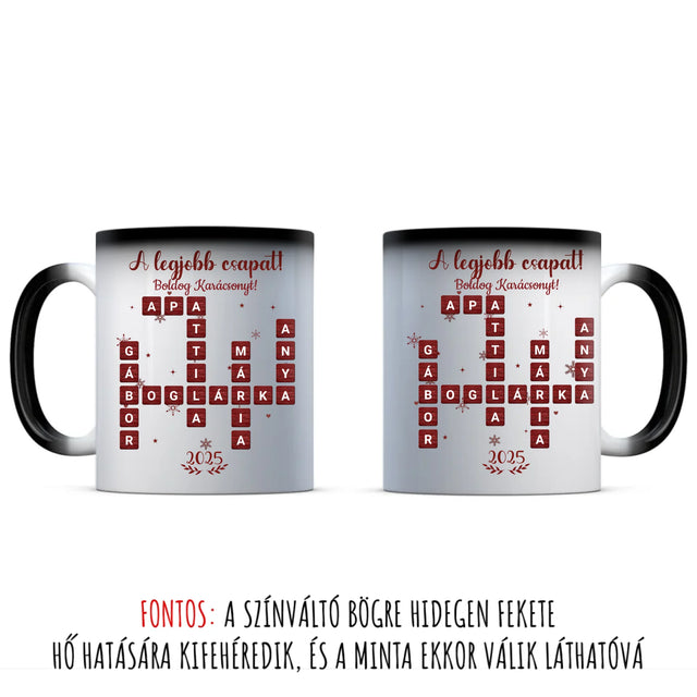 A Legjobb Csapat - Egyedi Szókirakó Bögre