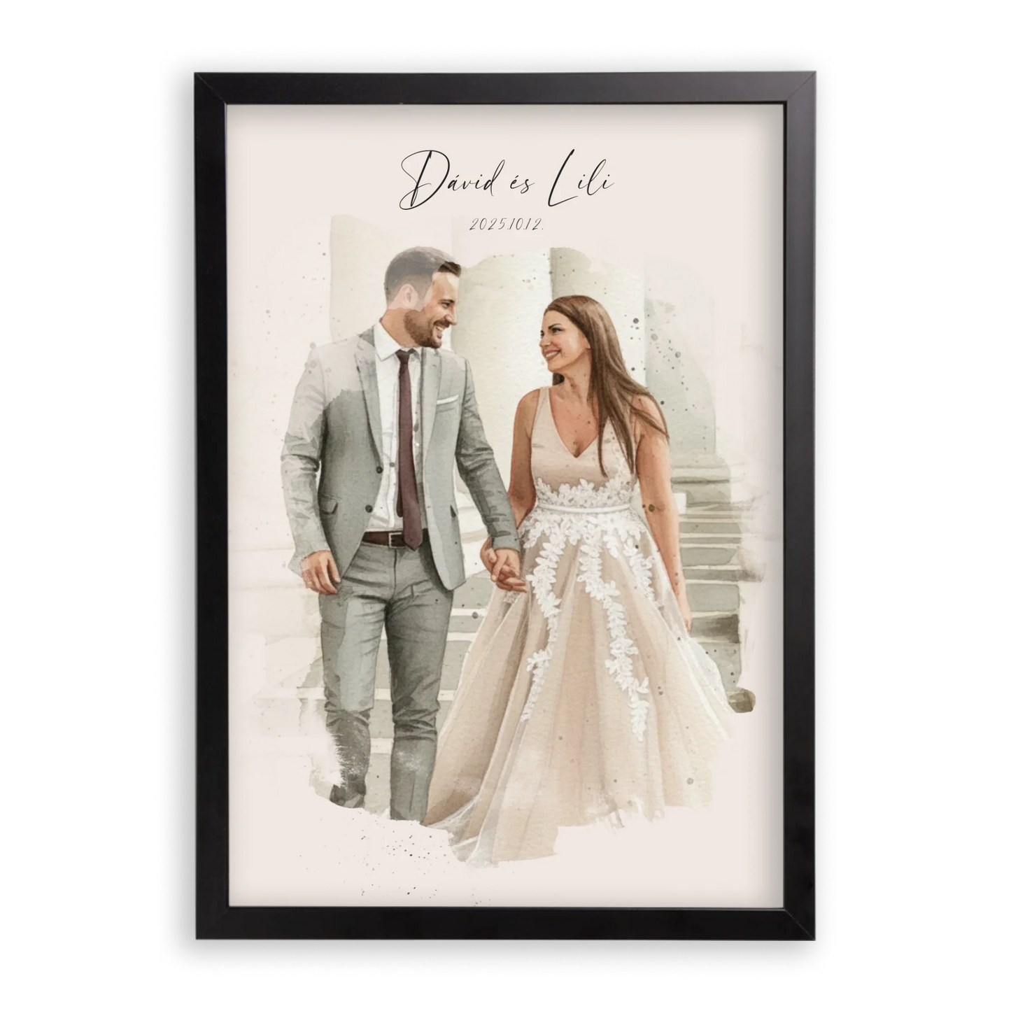 Egyedi Születésnapi/Évfordulós Fotókollázs (1-9 évig) - Falikép-dió-képkerettel