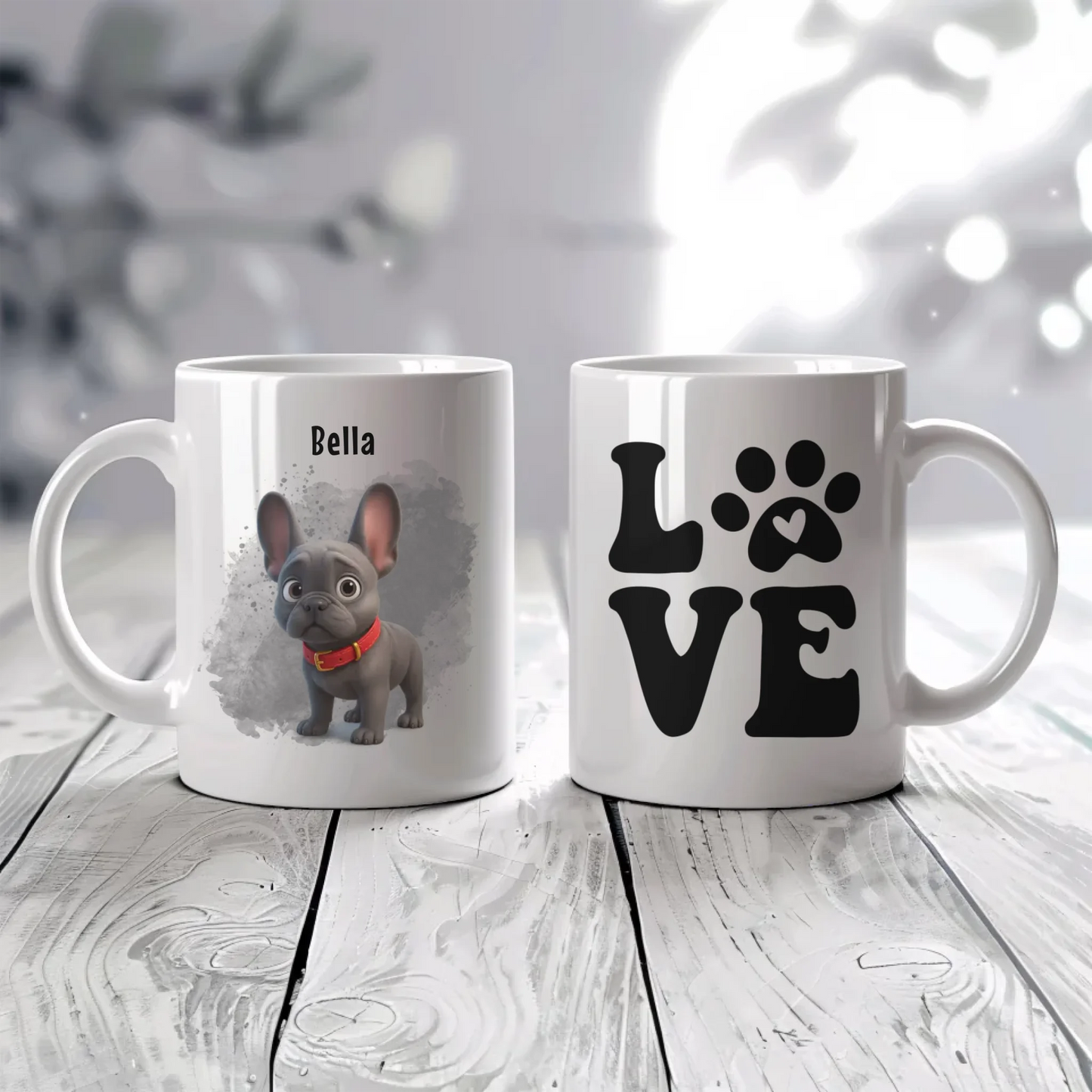 egyedi fényképes rajzfilm karakteres kutyás bögre