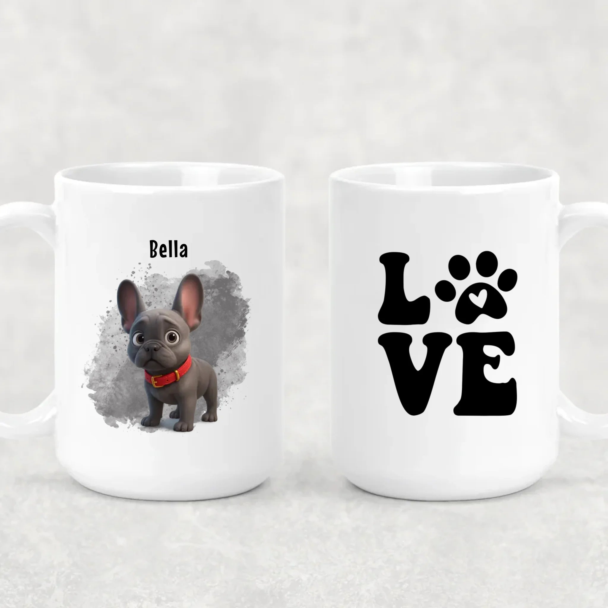 egyedi fényképes rajzfilm karakteres kutyás bögre színváltó XL