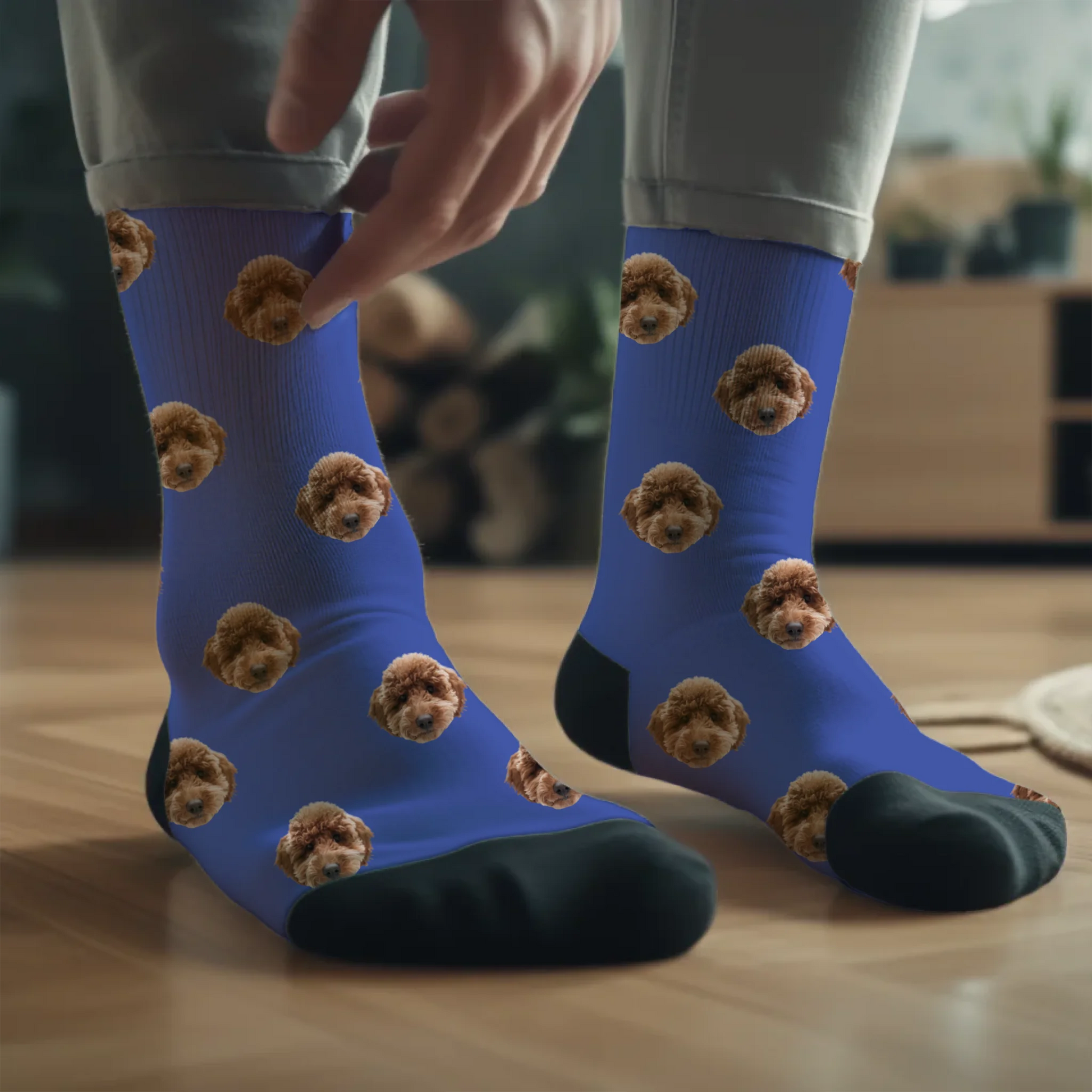 egyedi fényképes zokni arc