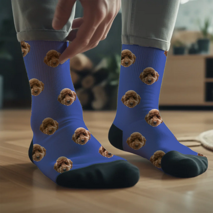 egyedi fényképes zokni arc