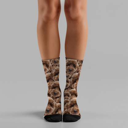 egyedi fényképes női zokni arckavalkád