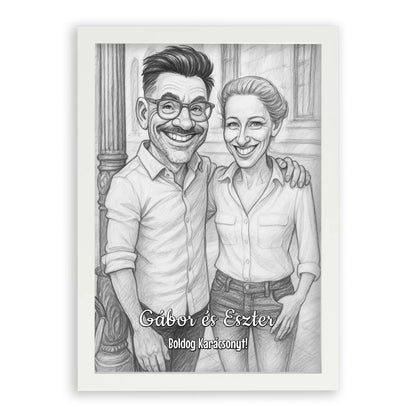 Egyedi Fényképes Karikatúra Falikép - Azonnali Látványterv