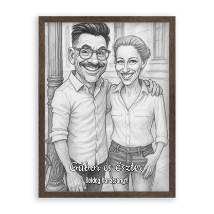 Egyedi Fényképes Karikatúra Falikép - Azonnali Látványterv