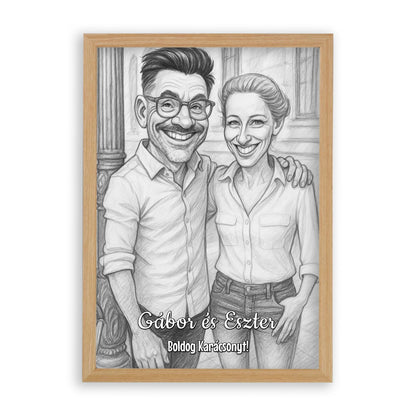 Egyedi Fényképes Karikatúra Falikép - Azonnali Látványterv