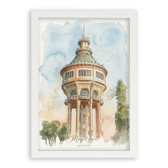 Egyedi Fényképes Akvarell Vázlat Stílusú Falikép - Kedvenc Helyeid