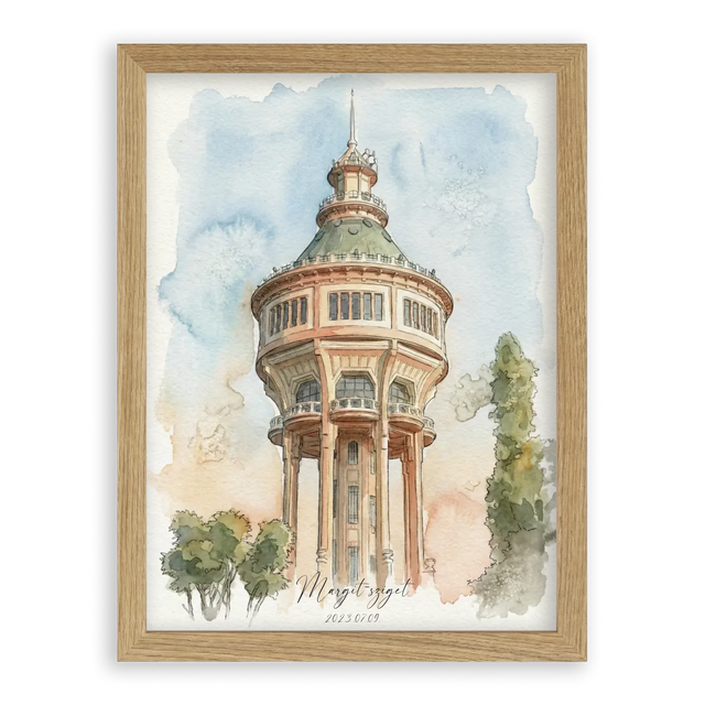 Egyedi Fényképes Akvarell Vázlat Stílusú Falikép - Kedvenc Helyeid