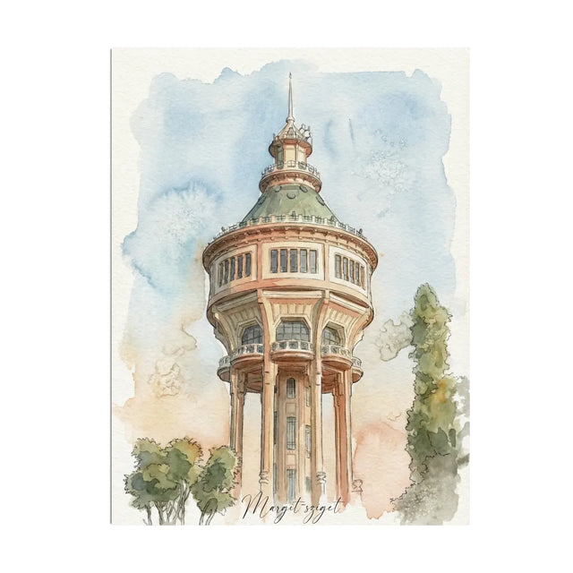 Egyedi Fényképes Akvarell Vázlat Stílusú Falikép - Kedvenc Helyeid