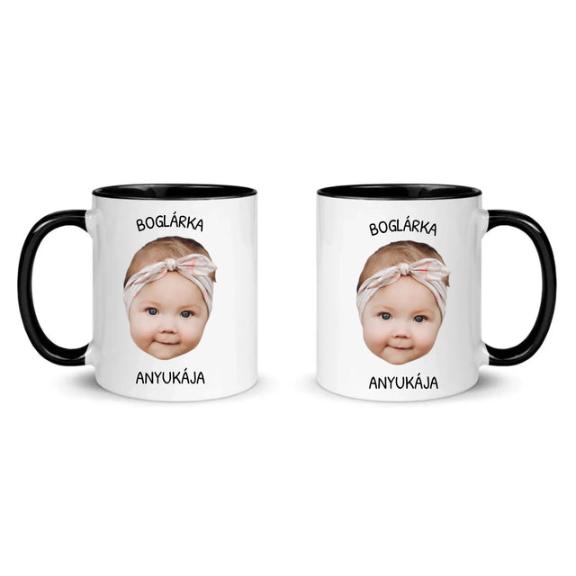 egyedi fényképes arc fej bögre