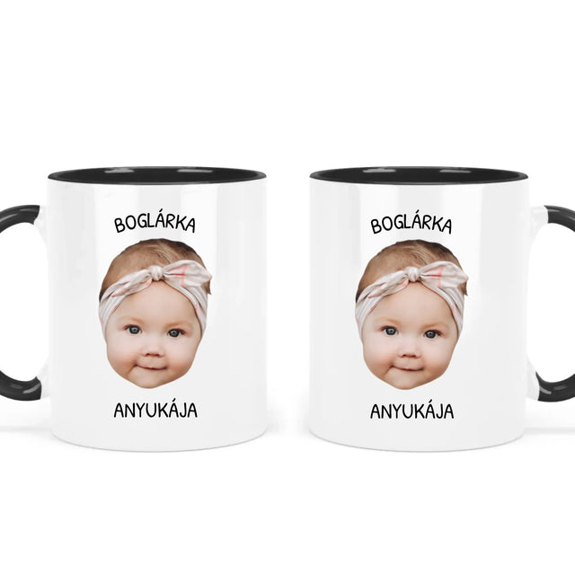 egyedi fényképes arc fej bögre