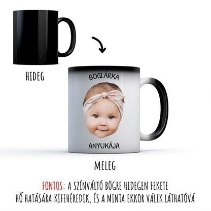 egyedi fényképes arc fej bögre