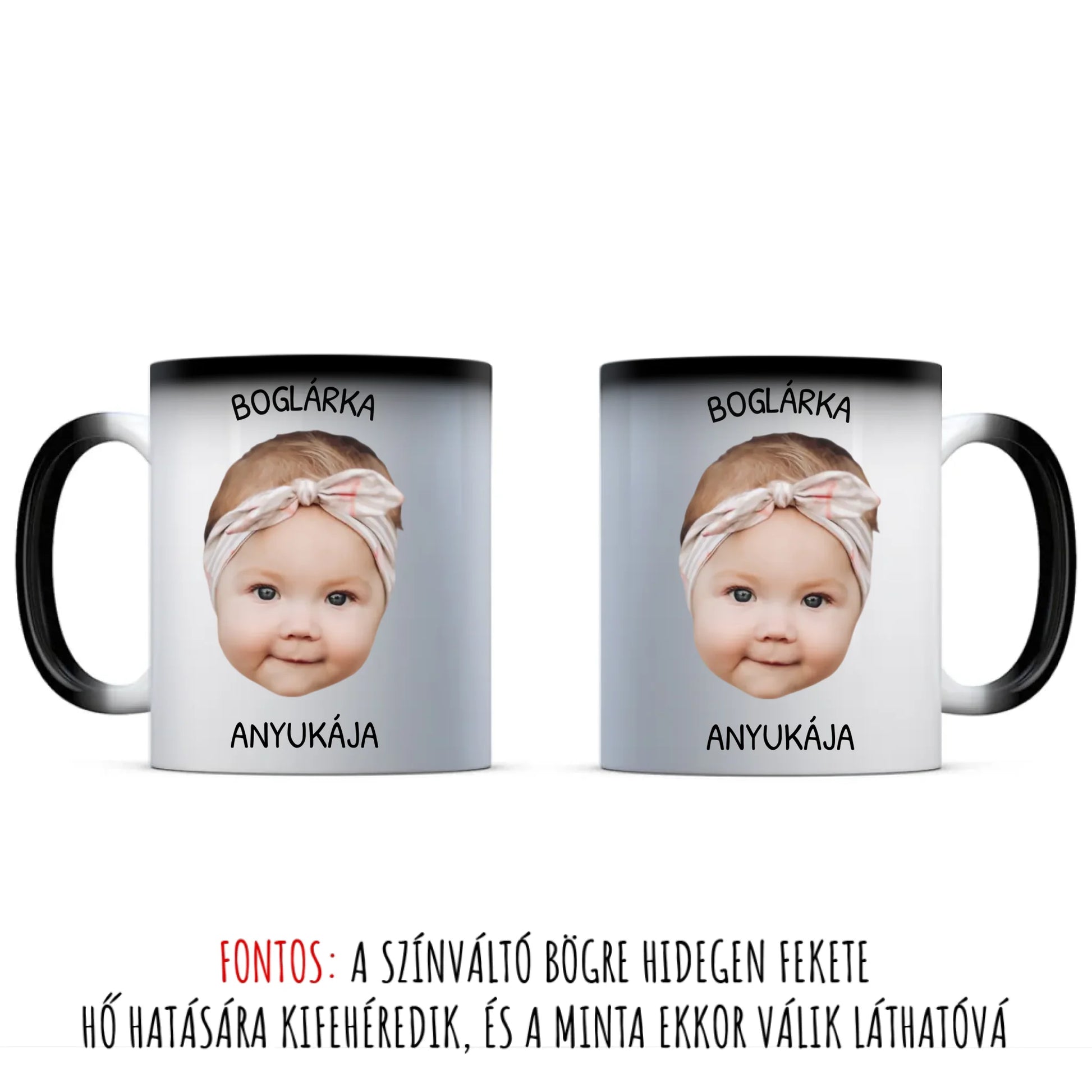 egyedi fényképes arc fej bögre
