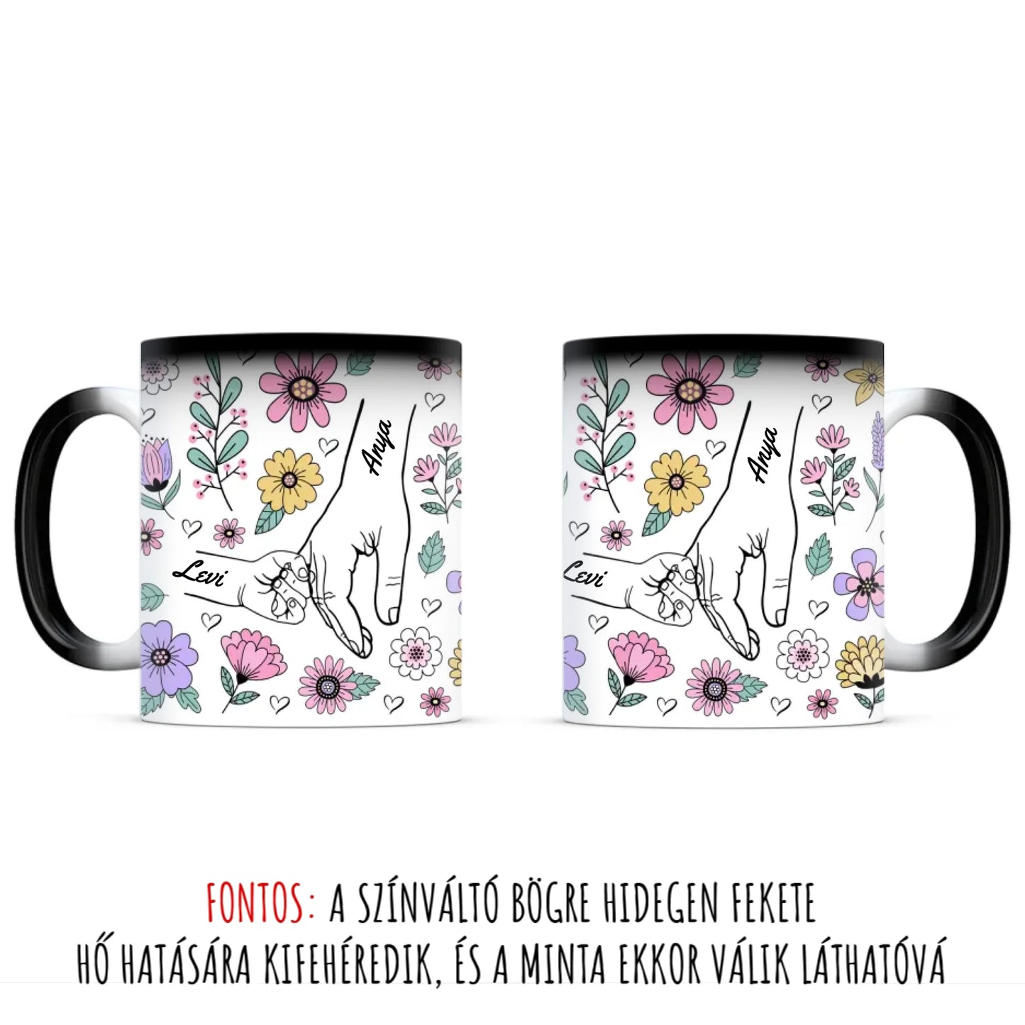 Egyedi Virágos Bögre Anyának Akár 6 Névvel