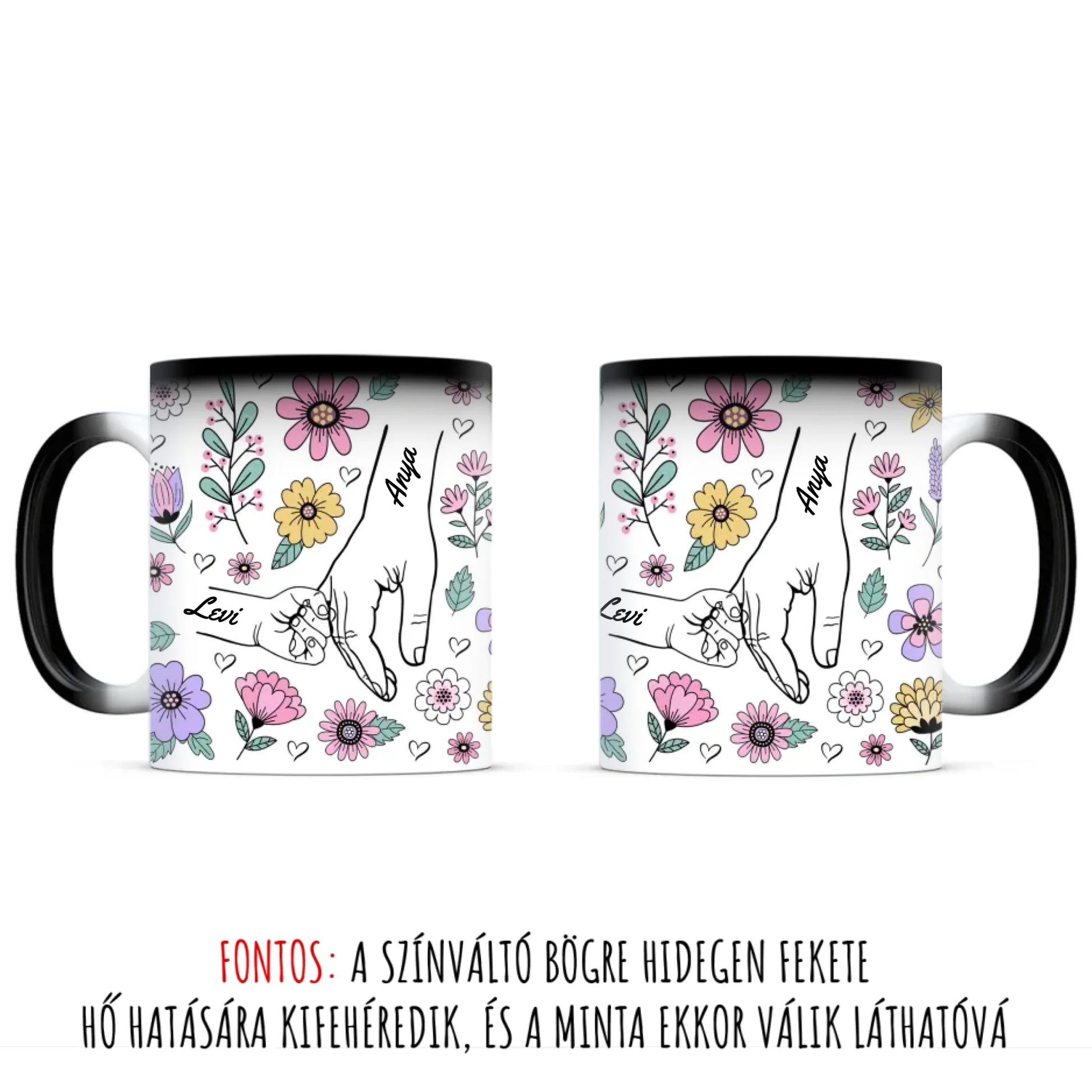 Egyedi Virágos Bögre Anyának Akár 6 Névvel