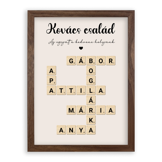 Scrabble Szókirakó Családi Falikép