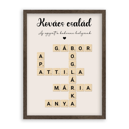 Scrabble Szókirakó Családi Falikép