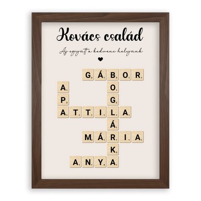 Scrabble Szókirakó Családi Falikép