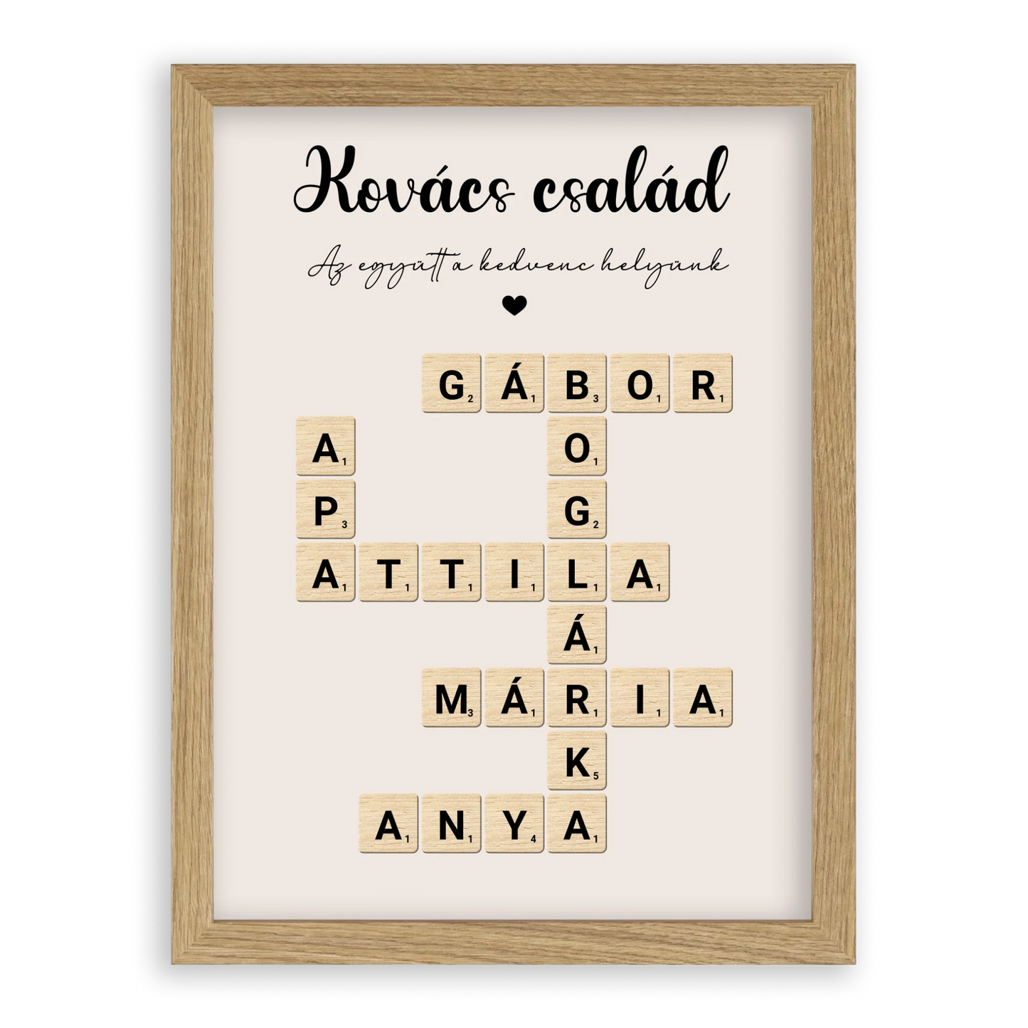 Scrabble Szókirakó Családi Falikép