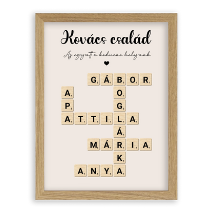 Scrabble Szókirakó Családi Falikép