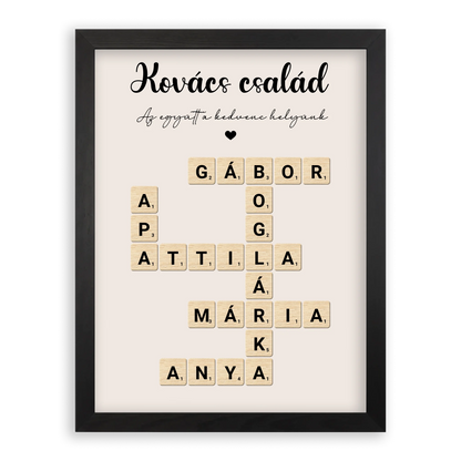 Scrabble Szókirakó Családi Falikép