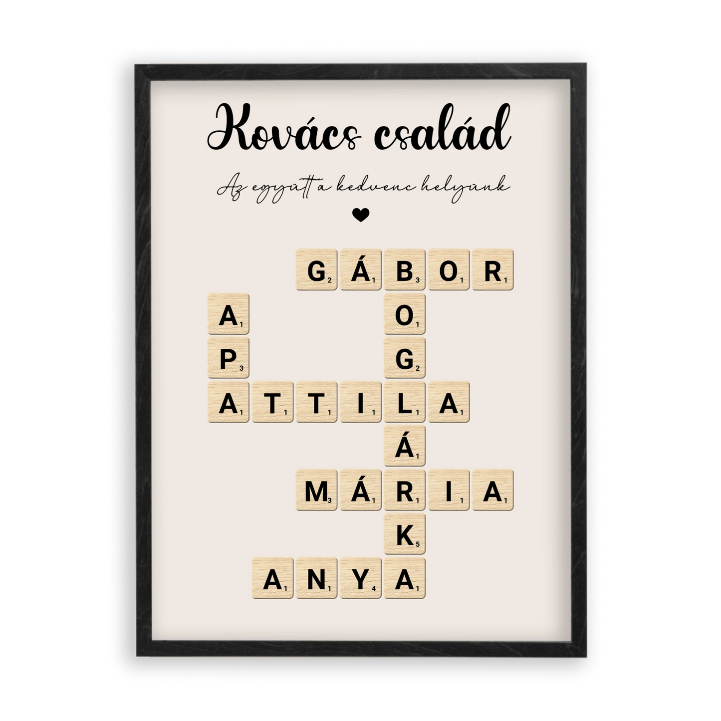 Scrabble Szókirakó Családi Falikép