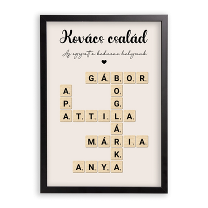Scrabble Szókirakó Családi Falikép