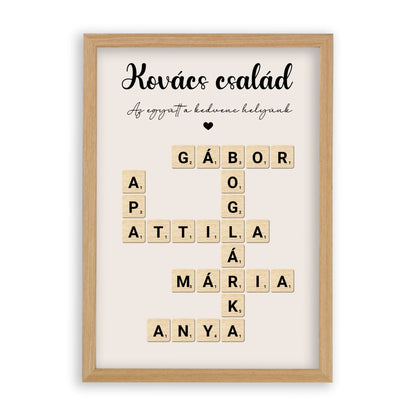 Scrabble Szókirakó Családi Falikép