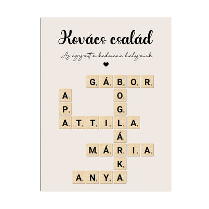 Scrabble Szókirakó Családi Falikép