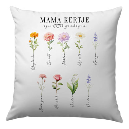 Anya-Mama Kertje Párna - Születési Hónapok Virágaival