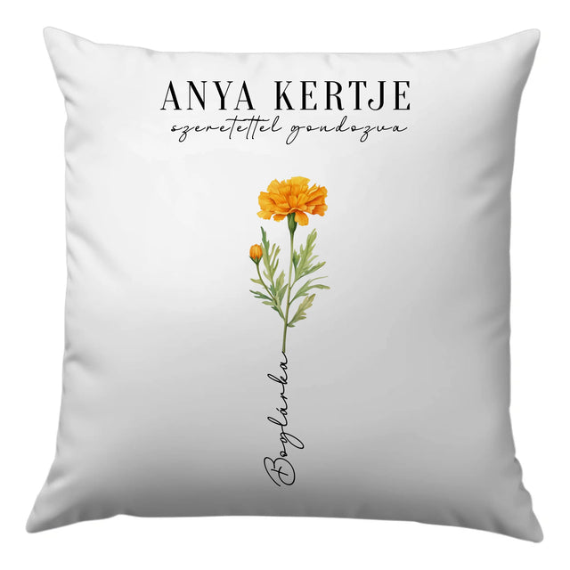 Anya-Mama Kertje Párna - Születési Hónapok Virágaival
